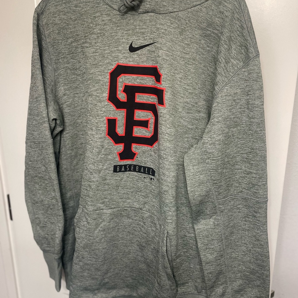 Nike Gray Hoodie with Orange and Black SF Logo